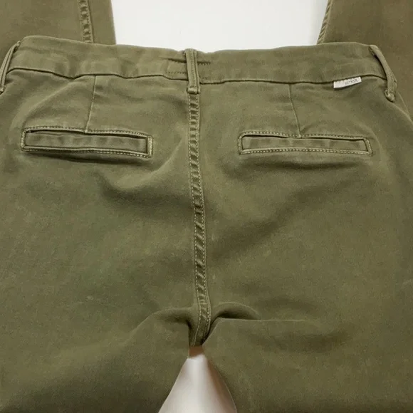 MOTHER Crop Zip Muse Mid Rise Skinny Olive Green Size: 26 - Picture 11 of 12